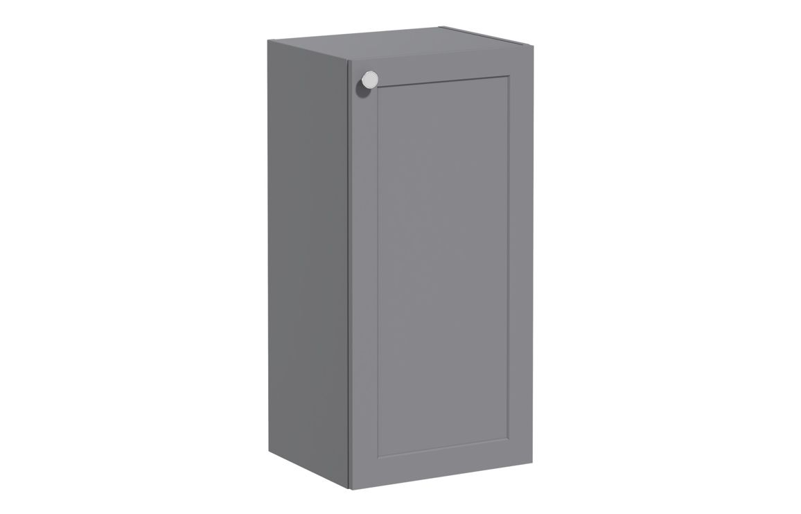 VitrA Root Classic 40cm 1 Door Lower/Base Unit (RH Hinge) - Matt Grey,Furniture