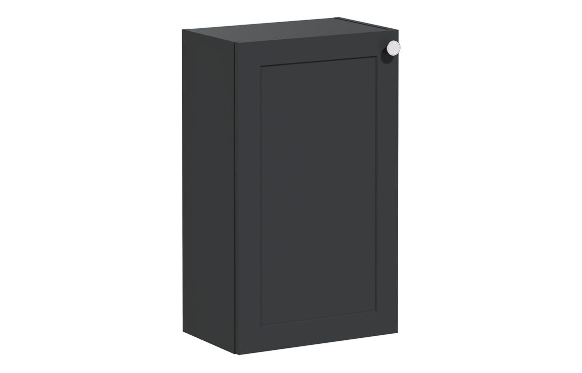 VitrA Root Classic 40cm 1 Door Slim Lower/Base Unit (LH Hinge) - Matt Graphite,Furniture