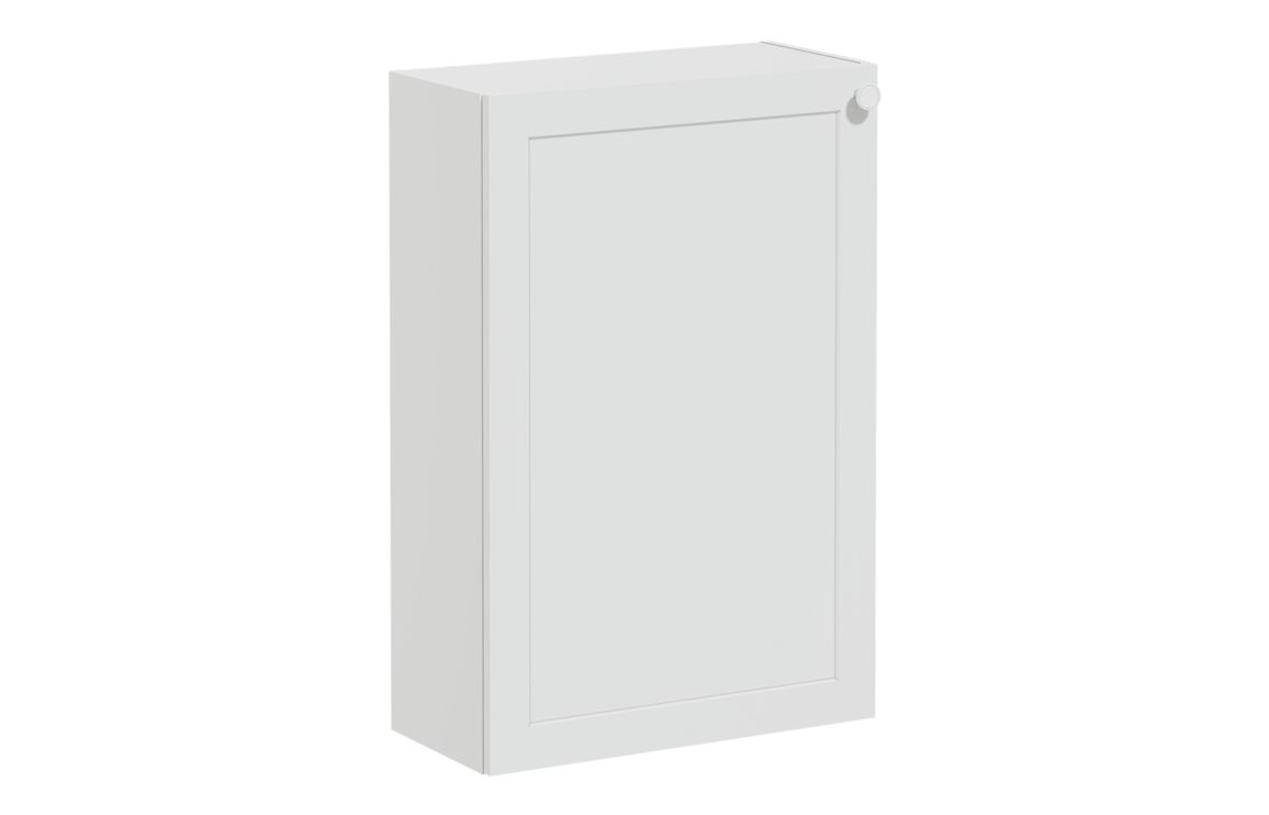 VitrA Root Classic 55cm 1 Door Slim Lower/Base Unit (LH Hinge) - Matt Light Grey,Furniture
