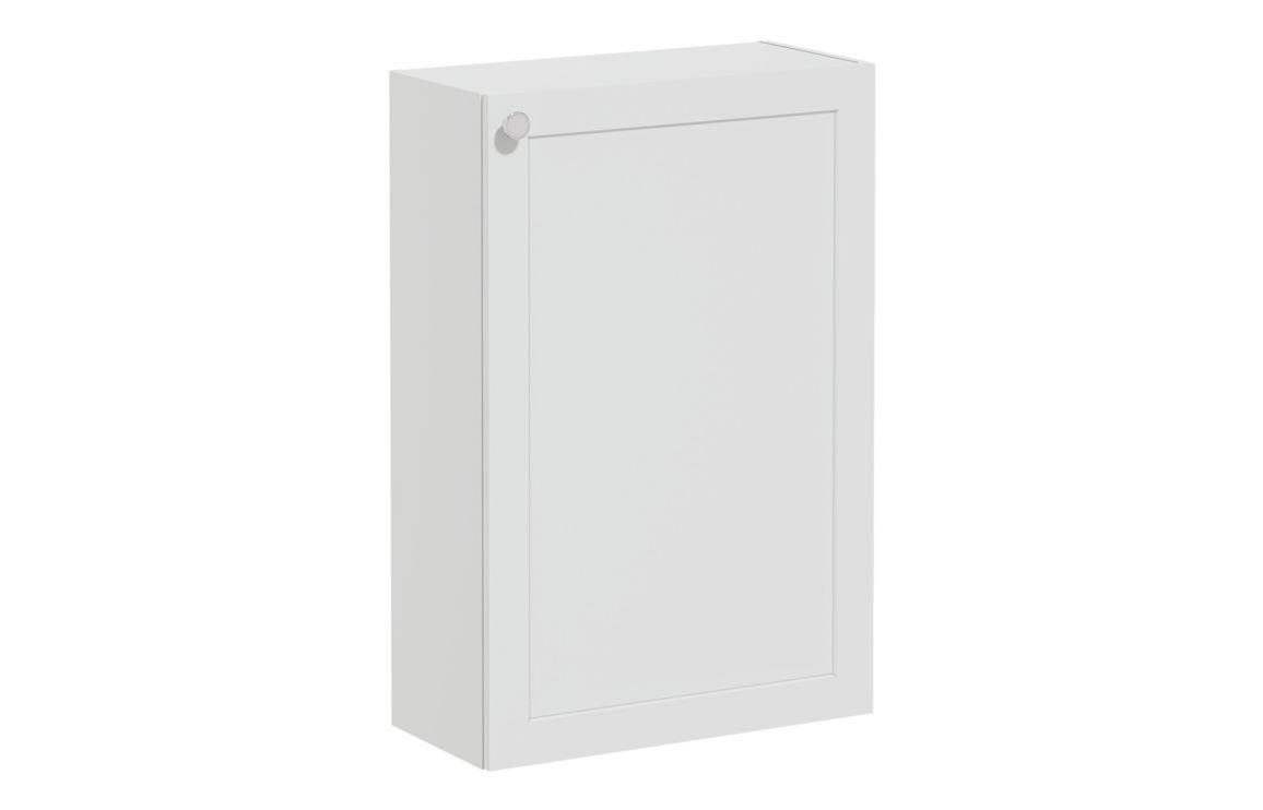 VitrA Root Classic 55cm 1 Door Slim Lower/Base Unit (RH Hinge) - Matt Light Grey,Furniture