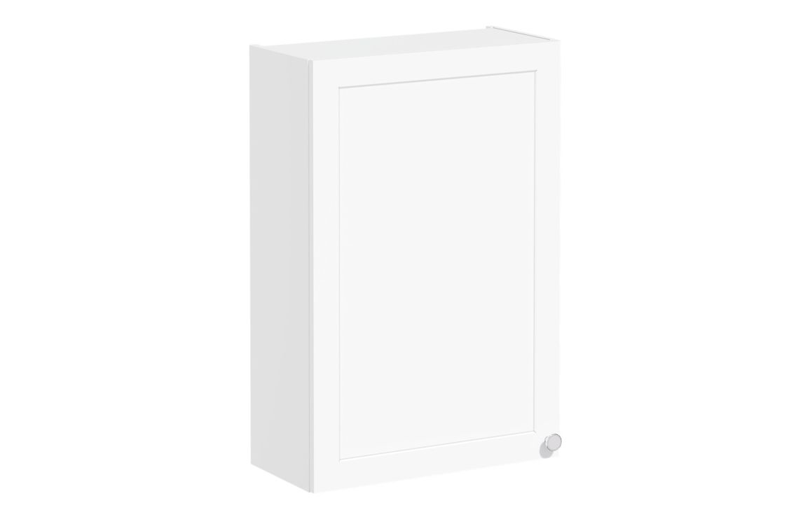 VitrA Root Classic 60cm 1 Door Upper/Wall Unit (LH Hinge) - Matt White,Furniture