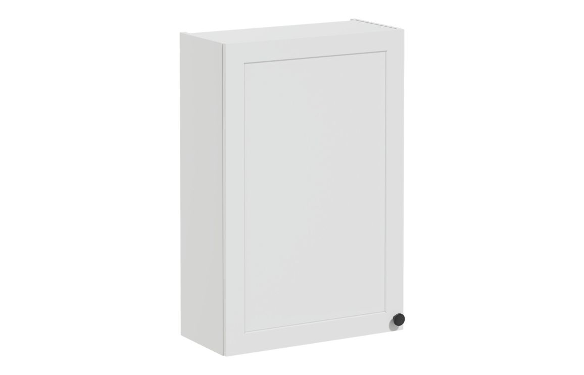 VitrA Root Classic 60cm 1 Door Upper/Wall Unit (LH Hinge) - Matt Light Grey,Furniture