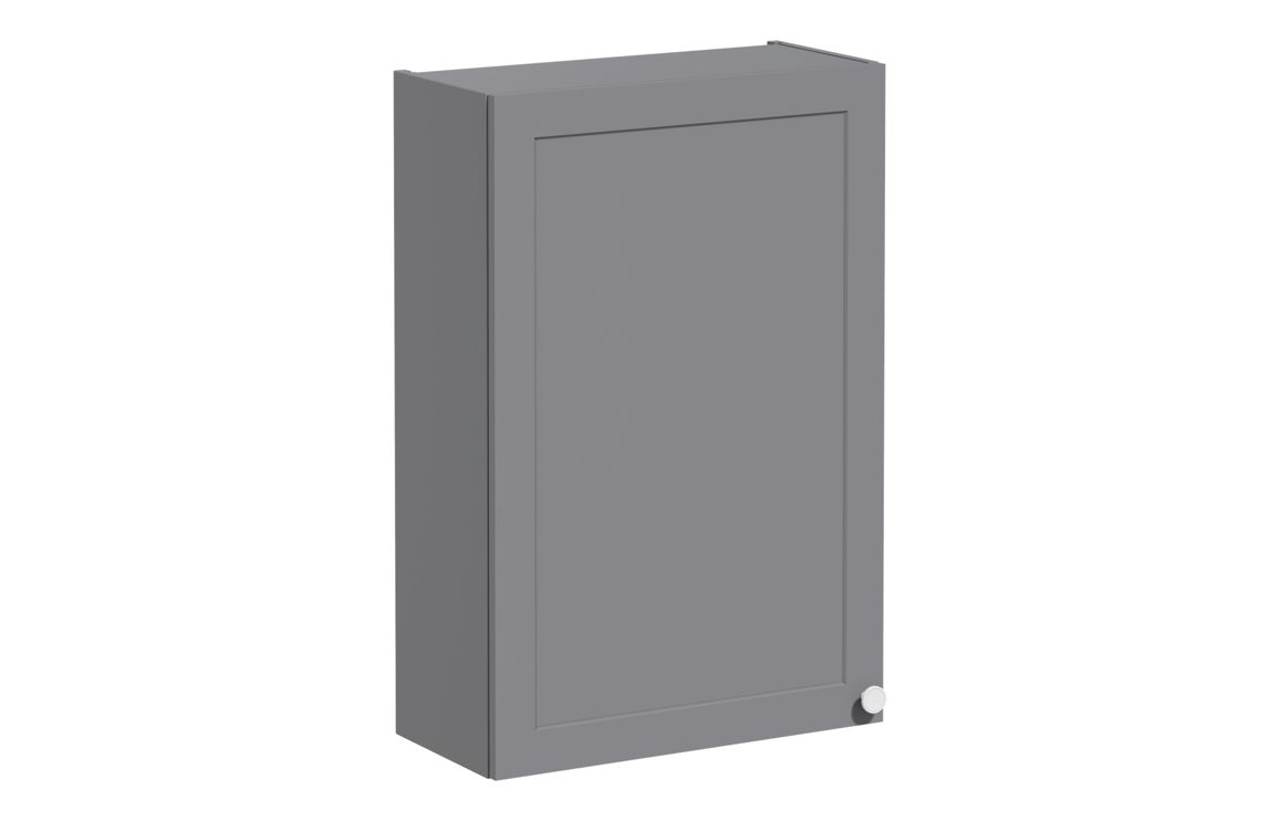 VitrA Root Classic 60cm 1 Door Upper/Wall Unit (LH Hinge) - Matt Grey,Furniture