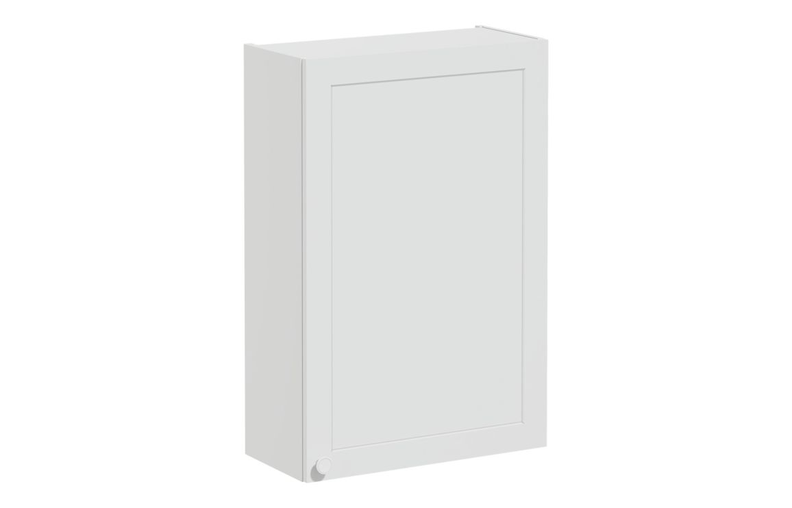 VitrA Root Classic 60cm 1 Door Upper/Wall Unit (RH Hinge) - Matt Light Grey,Furniture