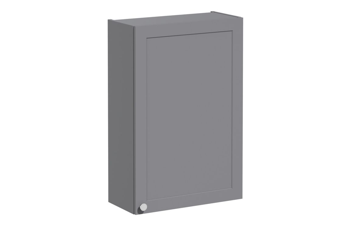 VitrA Root Classic 60cm 1 Door Upper/Wall Unit (RH Hinge) - Matt Grey,Furniture