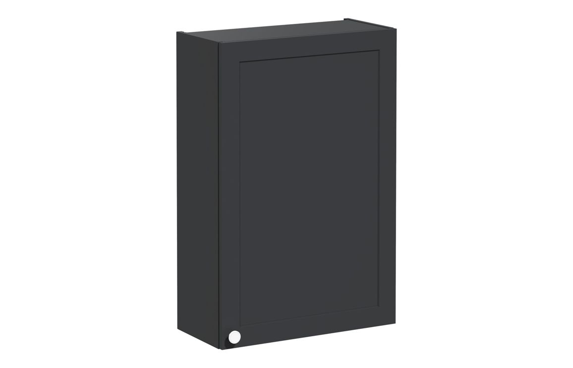 VitrA Root Classic 60cm 1 Door Upper/Wall Unit (RH Hinge) - Matt Graphite,Furniture