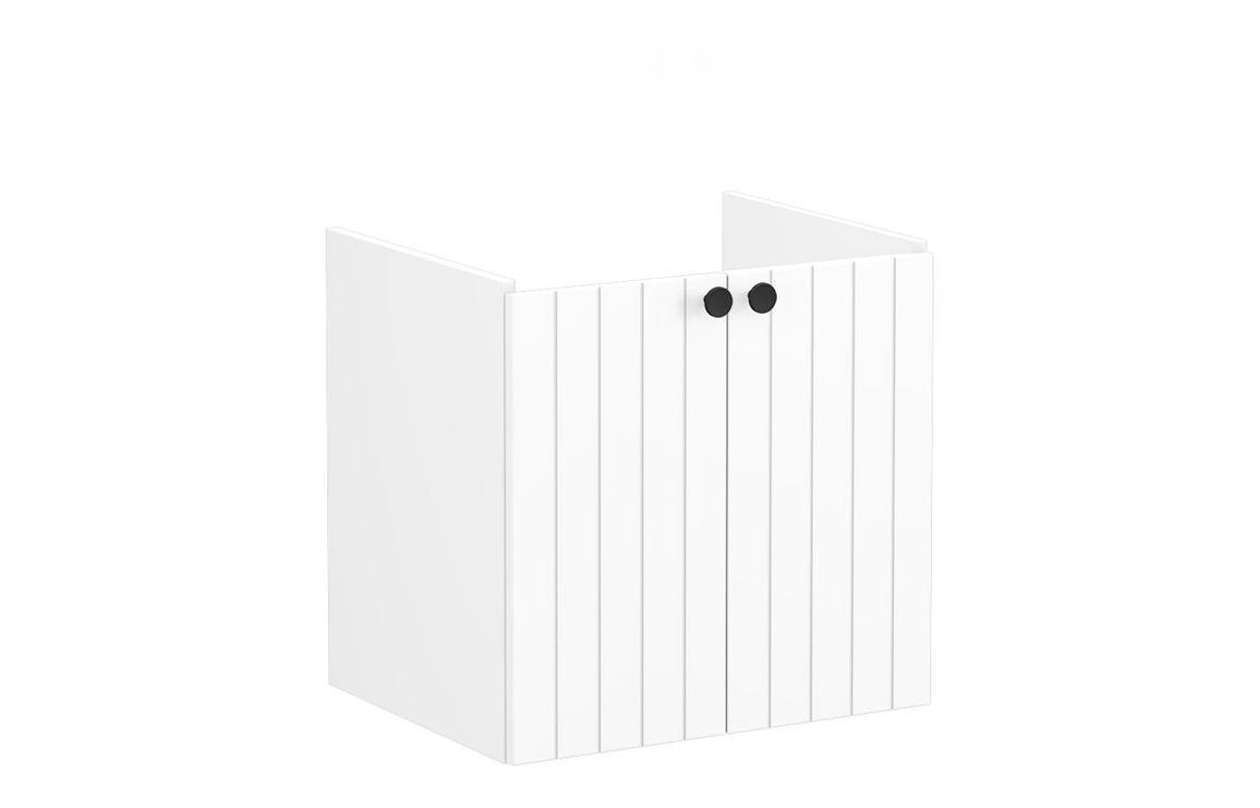 VitrA Root Groove 60cm 2 Door Wall Hung Washbasin Unit - Matt White,Furniture
