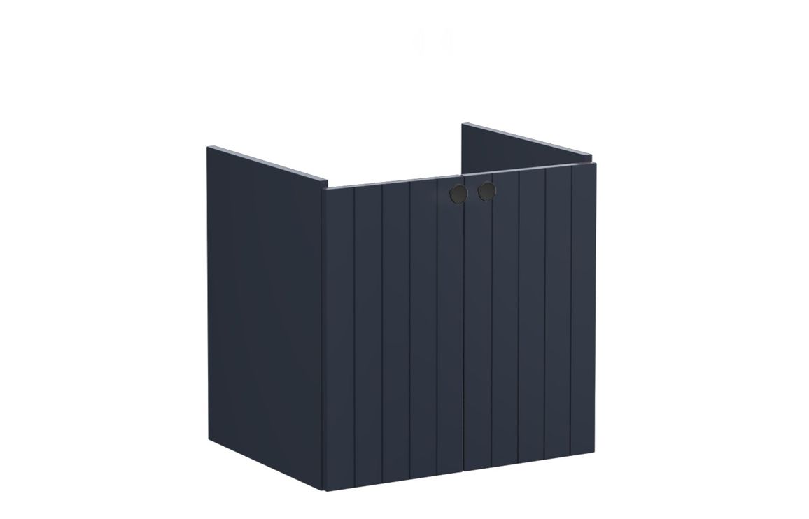 VitrA Root Groove 60cm 2 Door Wall Hung Washbasin Unit - Matt Dark Blue,Furniture