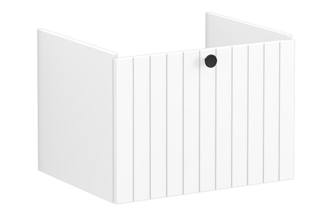 VitrA Root Groove 60cm 1 Drawer Washbasin Unit - Matt White,Furniture