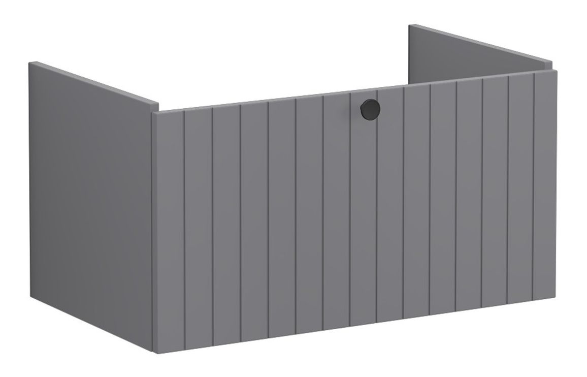 VitrA Root Groove 80cm 1 Drawer Washbasin Unit - Matt Grey,Furniture
