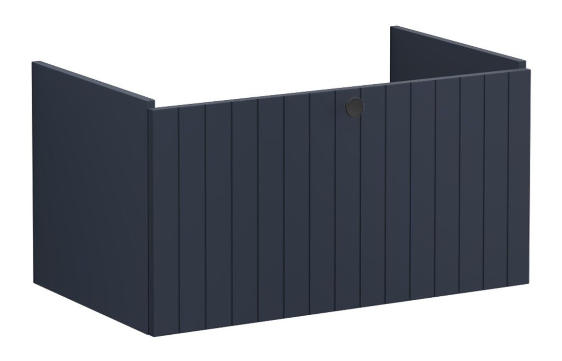 VitrA Root Groove 80cm 1 Drawer Washbasin Unit - Matt Dark Blue,Furniture