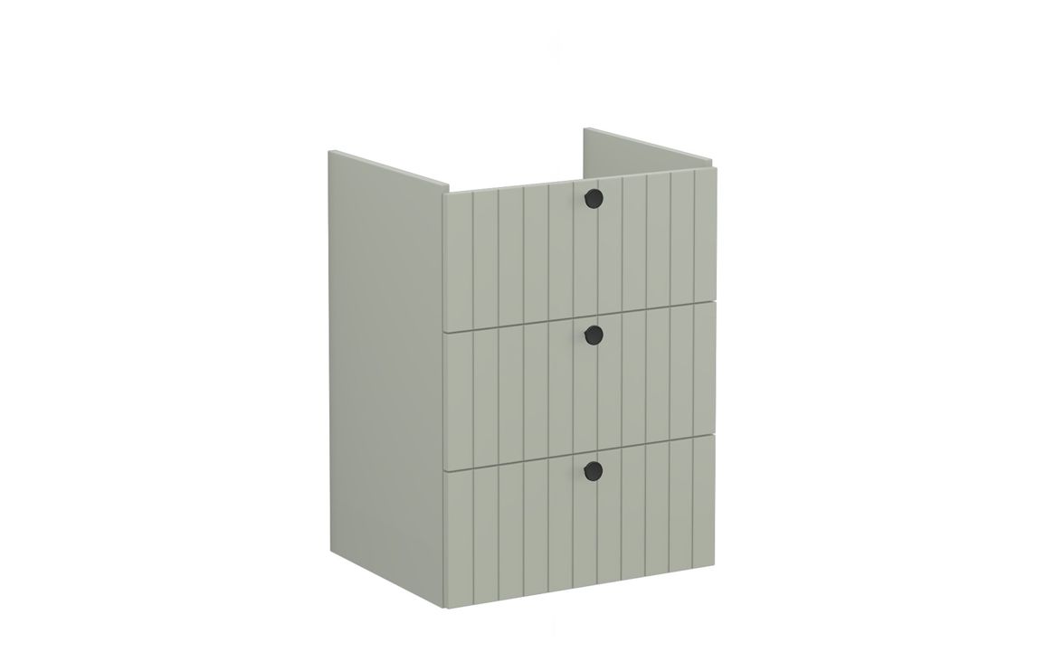 VitrA Root Groove 60cm 3 Drawer Washbasin Unit - Matt Retro Green,Furniture