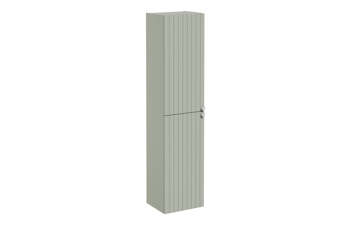 VitrA Root Groove 40cm 2 Door Tall Unit (LH Hinge) - Matt Retro Green,Furniture