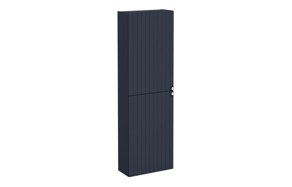 VitrA Root Groove 55cm 2 Door Slim Tall Unit (LH Hinge) - Matt Dark Blue,Furniture