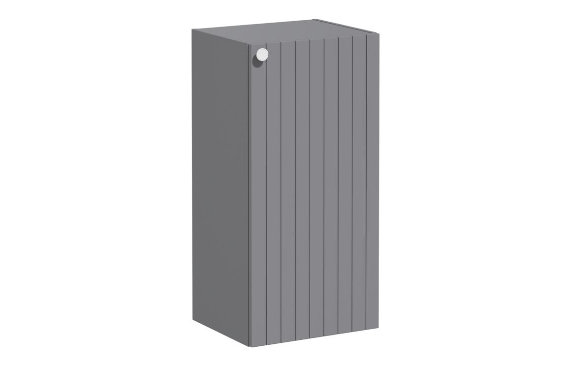 VitrA Root Groove 40cm 1 Door Lower/Base Unit (RH Hinge) - Matt Grey,Furniture