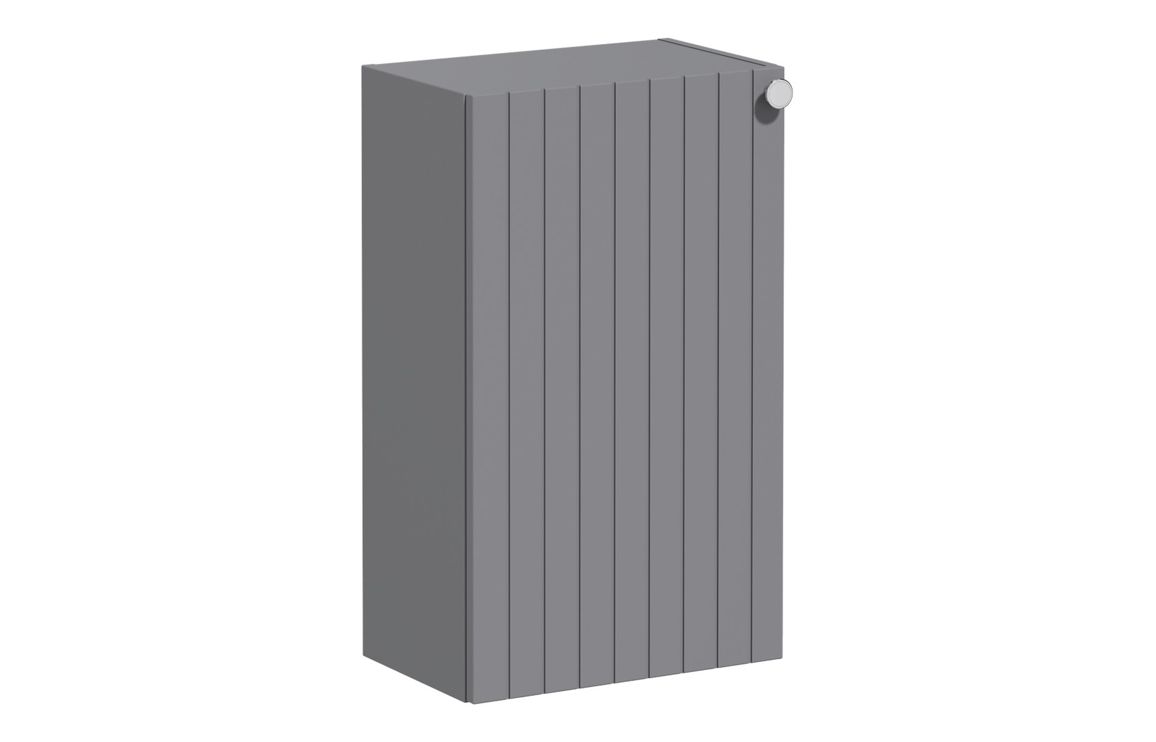 VitrA Root Groove 40cm 1 Door Slim Lower/Base Unit (LH Hinge) - Matt Grey,Furniture