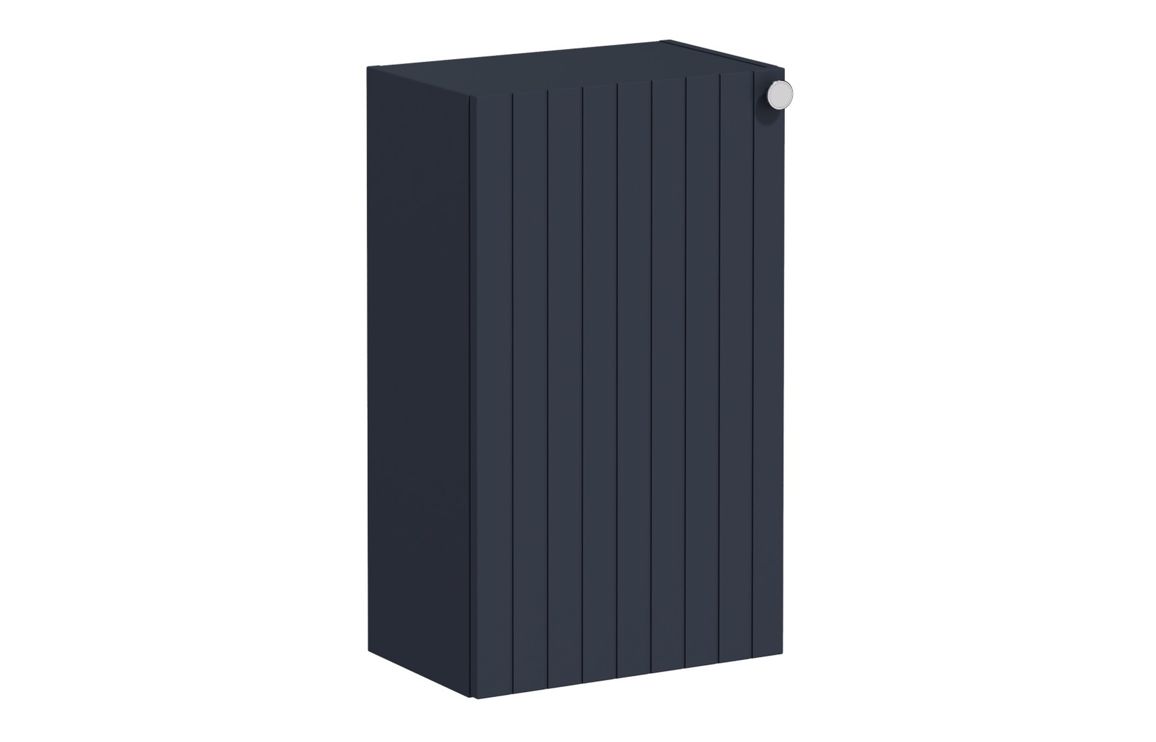VitrA Root Groove 40cm 1 Door Slim Lower/Base Unit (LH Hinge) - Matt Dark Blue,Furniture