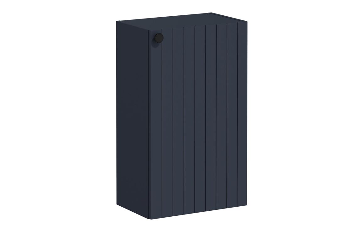 VitrA Root Groove 40cm 1 Door Slim Lower/Base Unit (RH Hinge) - Matt Dark Blue,Furniture