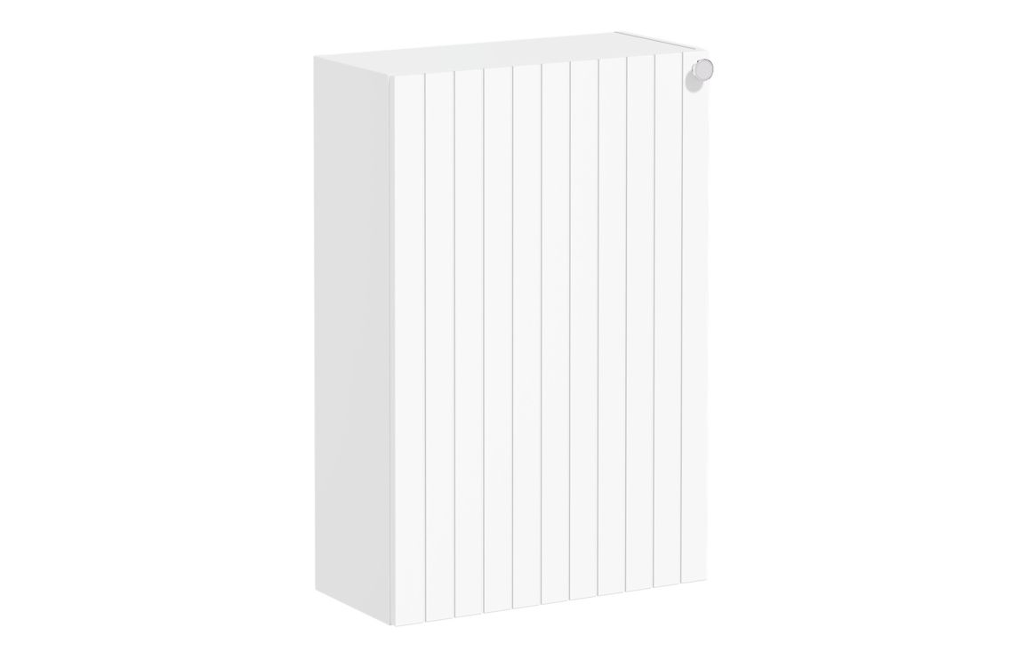 VitrA Root Groove 55cm 1 Door Slim Lower/Base Unit (LH Hinge) - Matt White,Furniture