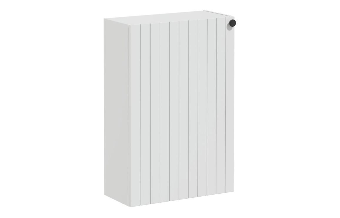 VitrA Root Groove 55cm 1 Door Slim Lower/Base Unit (LH Hinge) - Matt Light Grey,Furniture