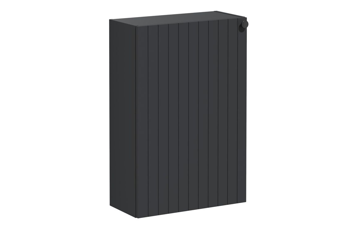 VitrA Root Groove 55cm 1 Door Slim Lower/Base Unit (LH Hinge) - Matt Graphite,Furniture