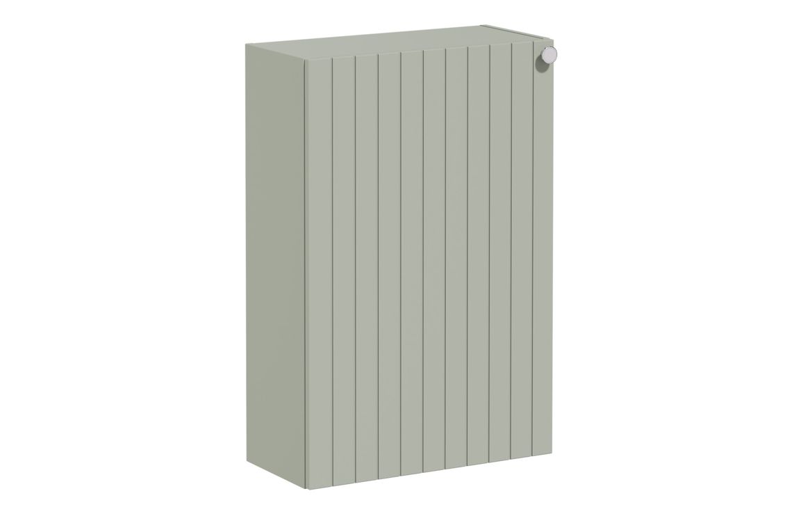VitrA Root Groove 55cm 1 Door Slim Lower/Base Unit (LH Hinge) - Matt Retro Green,Furniture