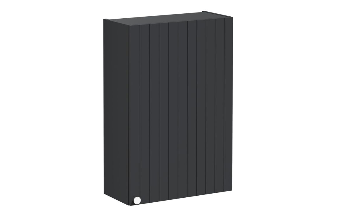 VitrA Root Groove 55cm 1 Door Slim Lower/Base Unit (RH Hinge) - Matt Graphite,Furniture