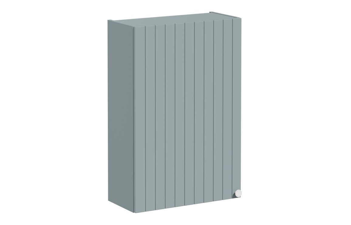 VitrA Root Groove 60cm 1 Door Upper/Wall Unit (LH Hinge) - Matt Fjord Green,Furniture