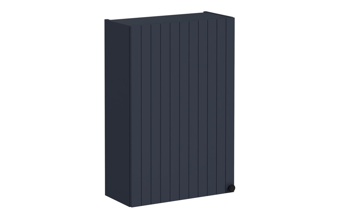 VitrA Root Groove 60cm 1 Door Upper/Wall Unit (LH Hinge) - Matt Dark Blue,Furniture