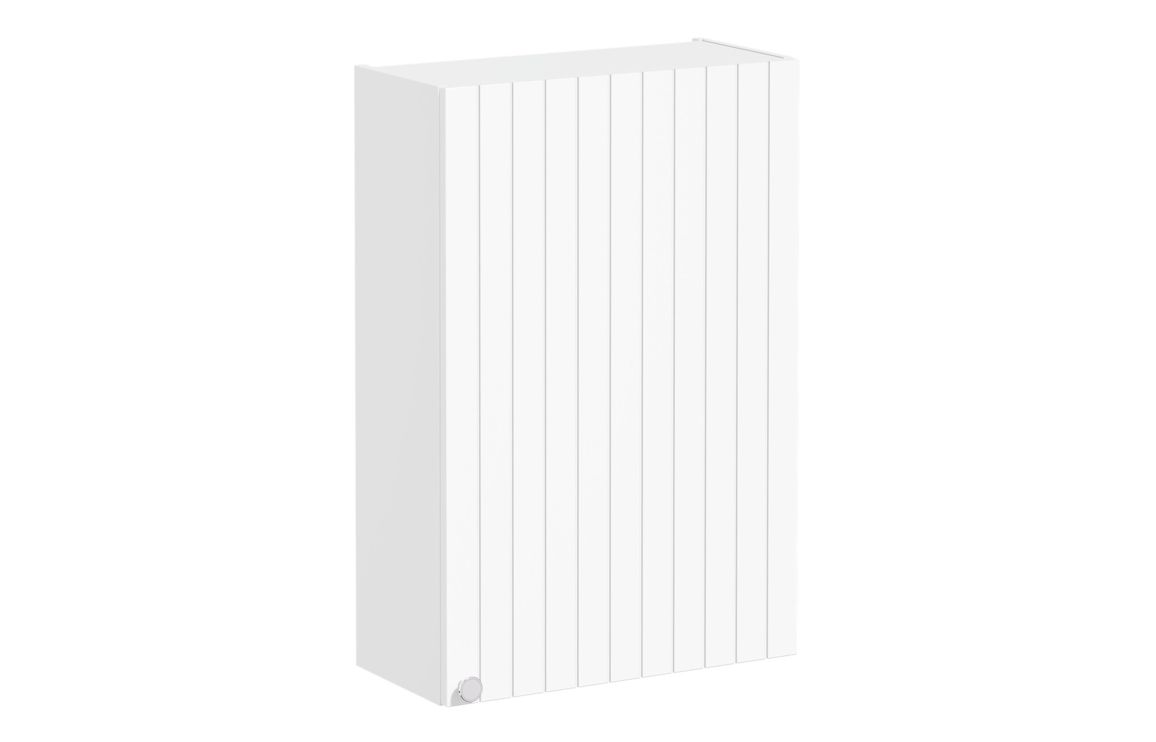 VitrA Root Groove 60cm 1 Door Upper/Wall Unit (RH Hinge) - Matt White,Furniture