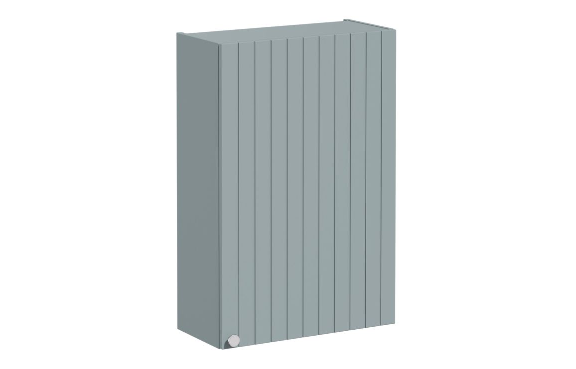 VitrA Root Groove 60cm 1 Door Upper/Wall Unit (RH Hinge) - Matt Fjord Green,Furniture