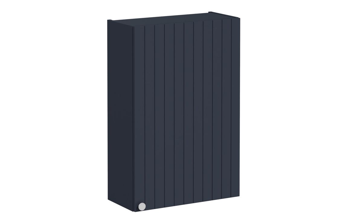 VitrA Root Groove 60cm 1 Door Upper/Wall Unit (RH Hinge) - Matt Dark Blue,Furniture