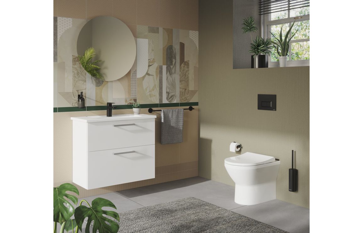 Vanity Unit Basin Only, VitrA Integra 800x385mm 1TH Vanity Basin w/Overflow - White - Image 3