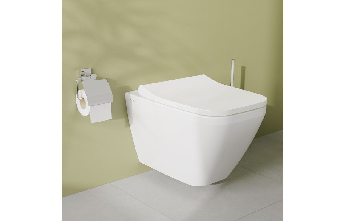 VitrA Integra Square Wall Hung Pan Only - White, Toilets - Image 3
