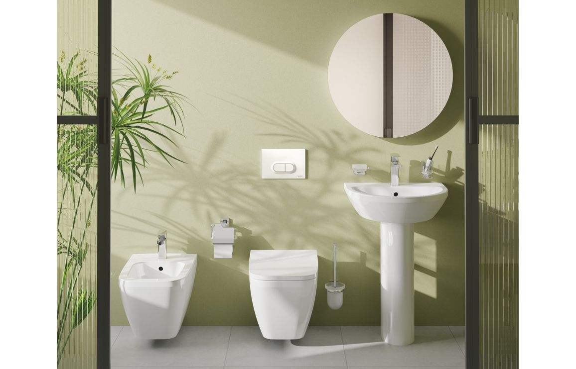 VitrA Integra Square Wall Hung Pan Only - White, Toilets - Image 2