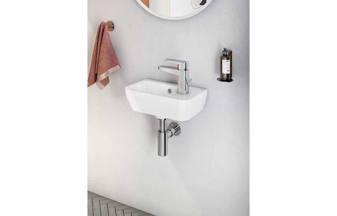 Compact Basin Only, VitrA Integra 370x220mm 1TH Compact Basin (No Overflow) (RH) - White - Image 5