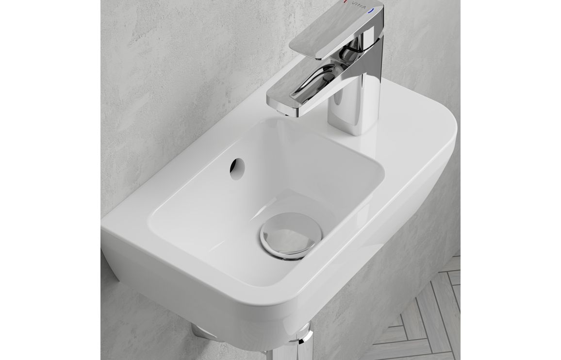 Compact Basin Only, VitrA Integra 370x220mm 1TH Compact Basin (No Overflow) (RH) - White - Image 6