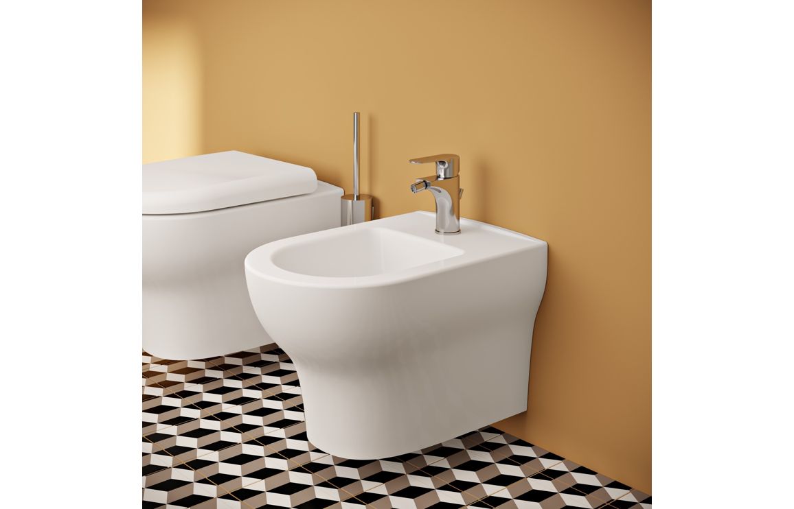 VitrA Zentrum Wall Hung Bidet - White, Toilets - Image 2