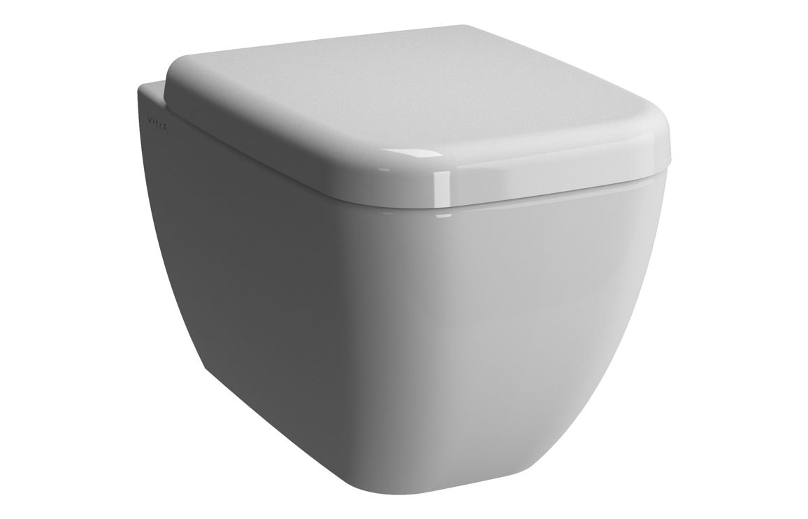 VitrA Integra Square Soft Close Toilet Seat - White, Toilets