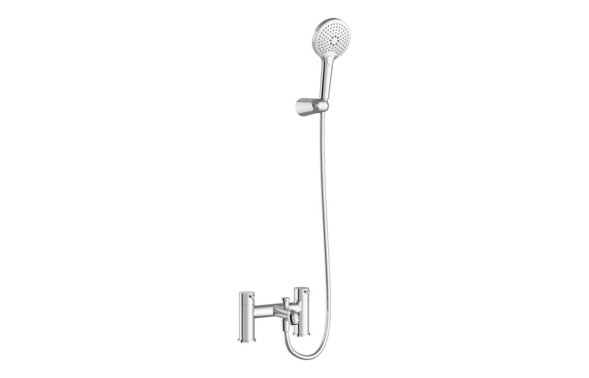 VitrA Minimax S 2-Hole Bath/Shower Mixer - Chrome, Bathroom Taps