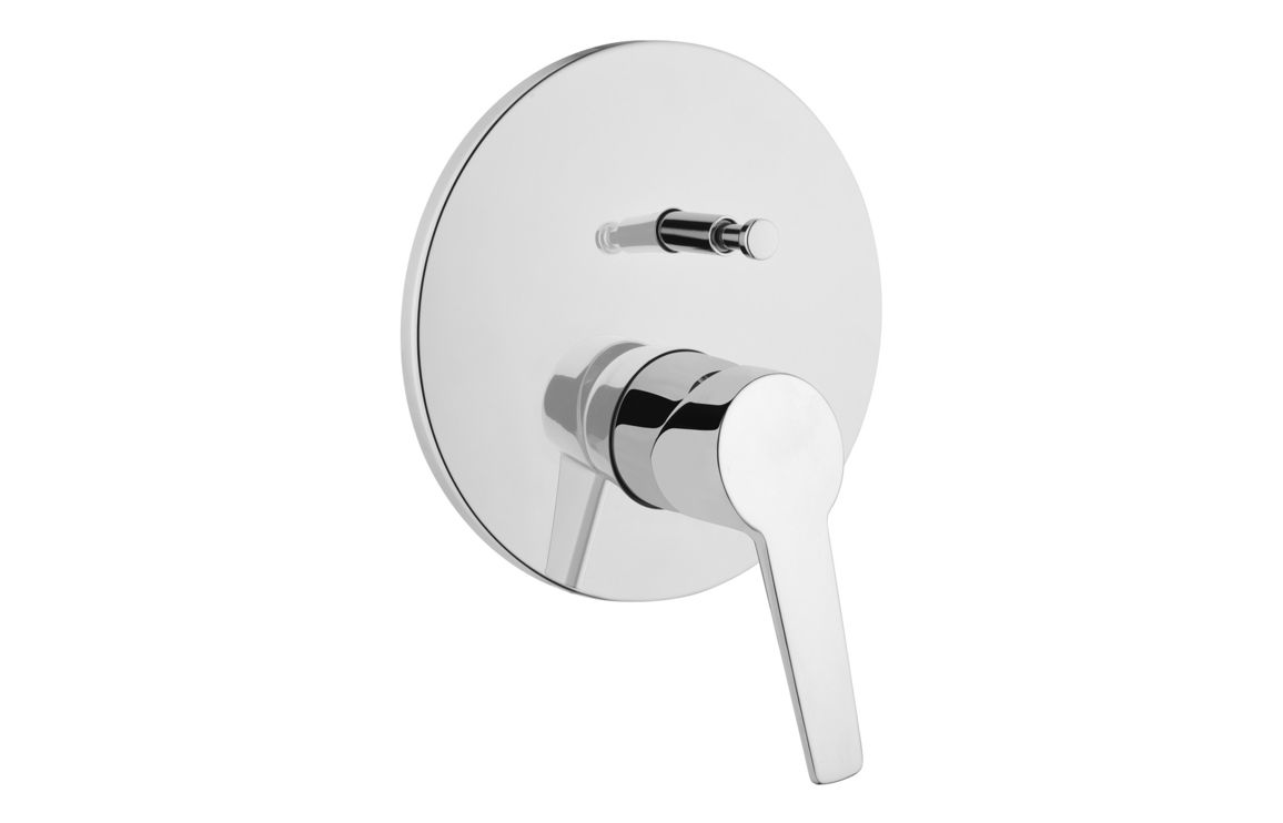 VitrA Solid S Integrated Bath/Shower Mixer - Chrome, Bathroom Taps