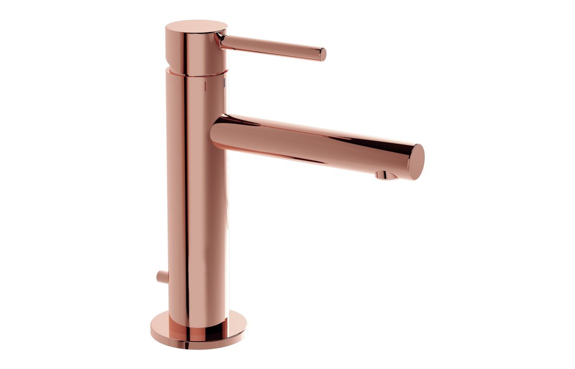 VitrA Origin Basin Mixer w/Waste Lever - Soft Copper, Bathroom Taps