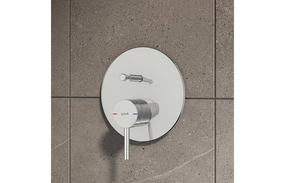 VitrA Origin Integrated 2-Way Diverter - Chrome - Image 2