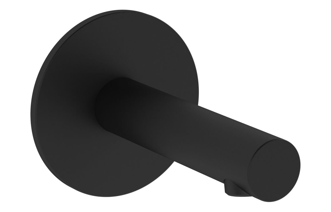 VitrA Origin Wall Mounted Bath Spout - Matt Black, Bathroom Taps
