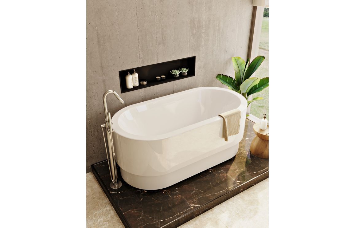 VitrA Origin Floor Standing Bath Filler - Chrome, Bathroom Taps - Image 2