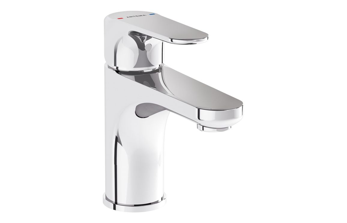 VitrA Root Round Compact Basin Mixer - Chrome, Bathroom Taps