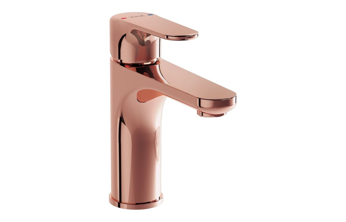 VitrA Root Round Basin Mixer - Soft Copper, Bathroom Taps
