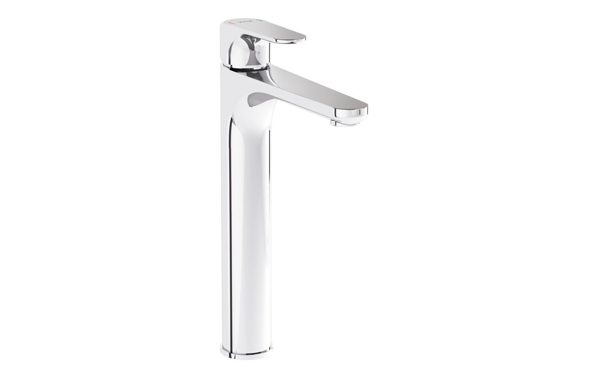 VitrA Root Round Tall Basin Mixer - Chrome, Bathroom Taps