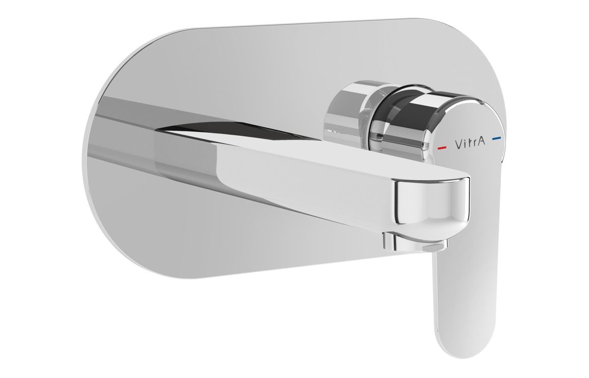 VitrA Root Round Integrated Basin Mixer - Chrome, Bathroom Taps