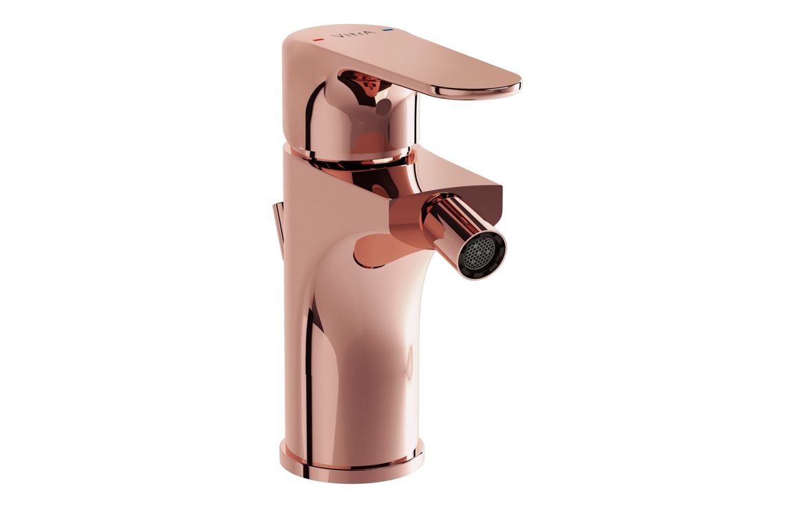 VitrA Root Round Bidet Mixer - Soft Copper, Bathroom Taps